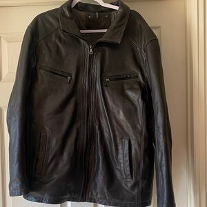 Style & Co.  Limited Edition Men's Black Leather Jacket Sz XL